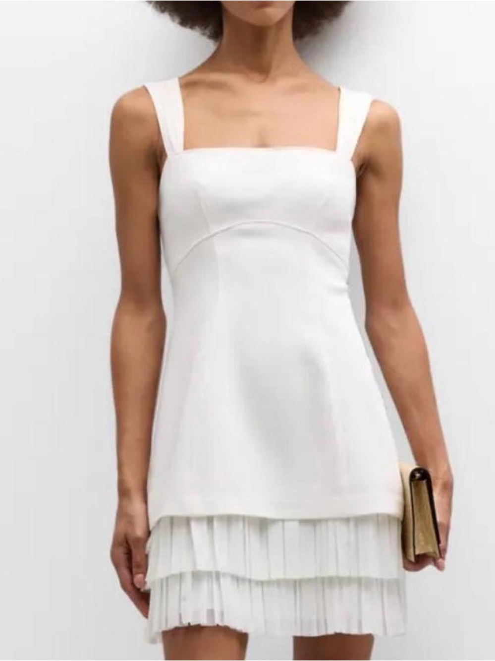 Cinq a Sept Adrienne Ruched Bodice Crepe Mini Dress